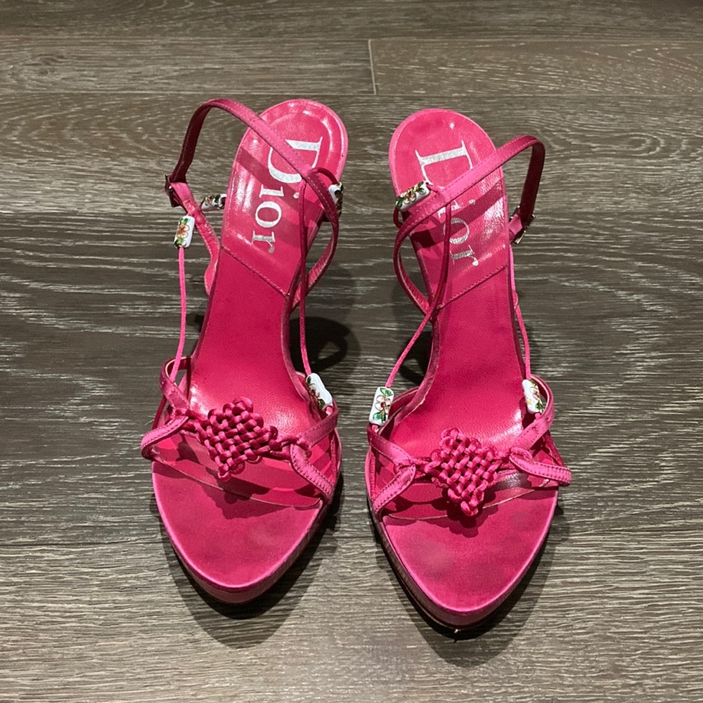 Vintage Dior Pink Strappy Heels sold